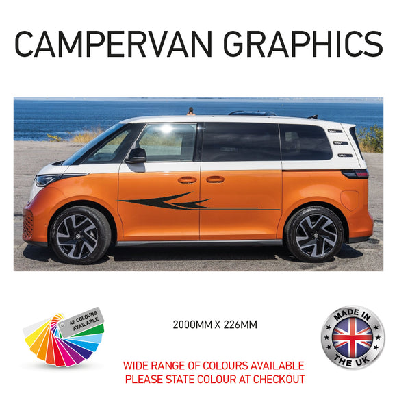 2M23CVG012 2m Campervan motorhome Side Graphics X 2 Vinyl Stickers Decals