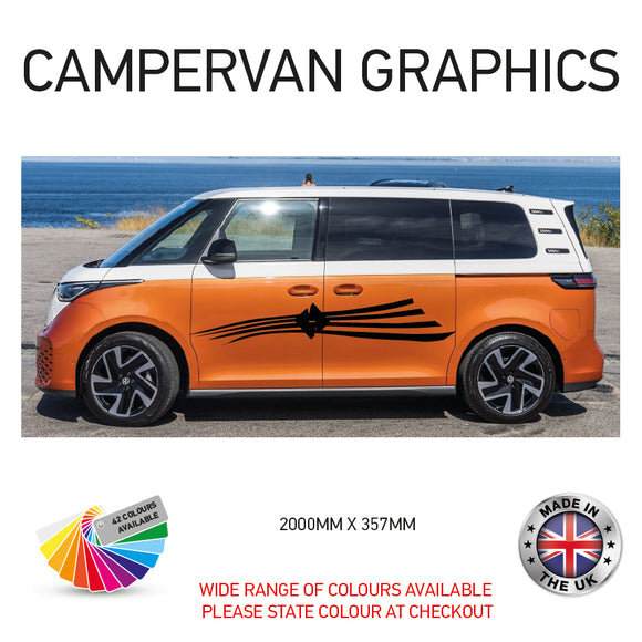 2M23CVG041 2m Campervan motorhome Side Graphics X 2 Vinyl Stickers Decals