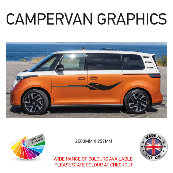 2M23CVG043 2m Campervan motorhome Side Graphics X 2 Vinyl Stickers Decals