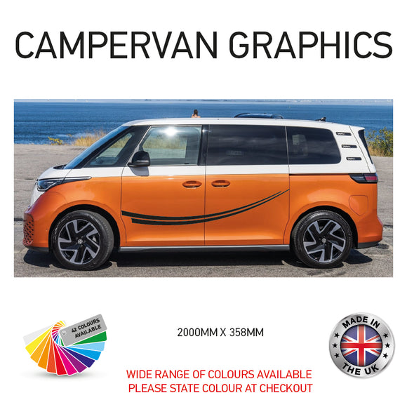 2M23CVG047 2m Campervan motorhome Side Graphics X 2 Vinyl Stickers Decals