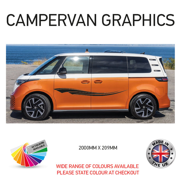 2M23CVG006 2m Campervan motorhome Side Graphics X 2 Vinyl Stickers Decals