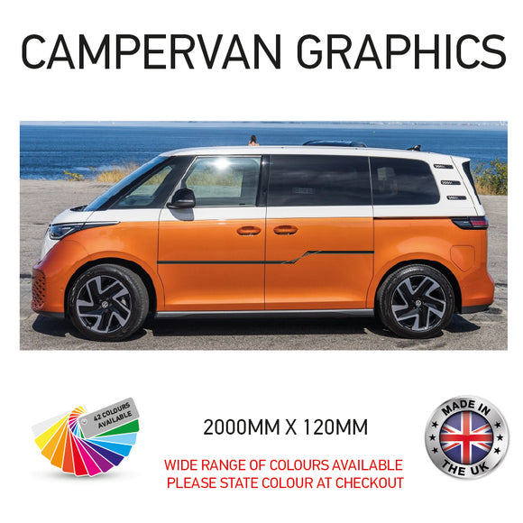 2M23CVG091 2m Campervan motorhome Side Graphics X 2 Vinyl Stickers Decals