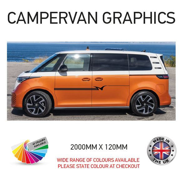 2M23CVG093 2m Campervan motorhome Side Graphics X 2 Vinyl Stickers Decals