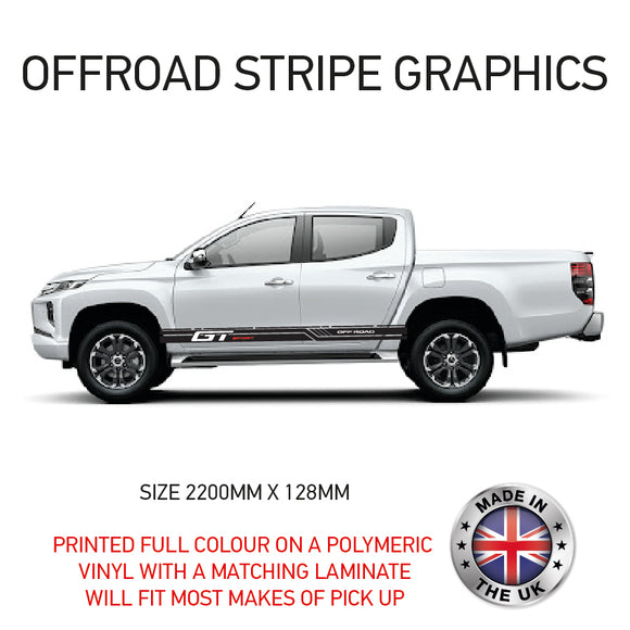 Pick up Side Graphics X 2 Will Fit Any vehicle Universal Stickers Decals OSG1