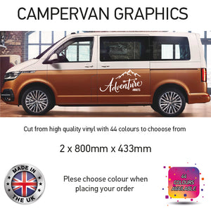 LCG03 Adventure Awaits Graphic stickers fits all Motorhomes And Campervans