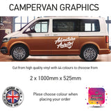 LCG07 Adventure Awaits Graphic stickers fits all Motorhomes And Campervans