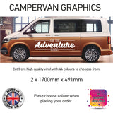 LCG10 And The Adventure Begins Graphic stickers fits all Motorhomes And Campervans