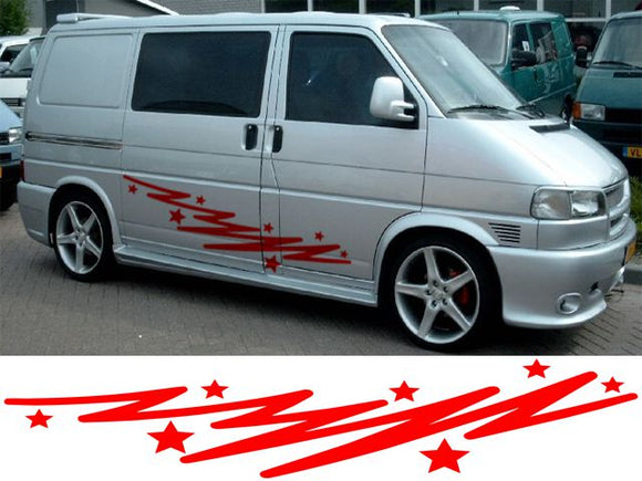 NEO00703 Campervan stars 2 graphics stickers decals caravan van vito transit sprinter