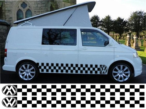 NEO00940 T4 T5 T6 Transporter Chequered Graphics Side Stickers Decals