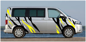 NEO01103B t4 t5 t6 Tiger Stripes 2 Vinyl Campervan Van Graphics Stickers Decal 2 Colour