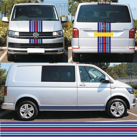 NEO01179 Martini Stripes Kit For T5 Transporter Laminated Air Release Vinyl Stickers