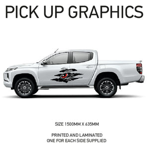 PG01 Pick up 4x4 Graphics stickers Laminated fits all pickups FORD VW L200