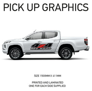 PG02 Pick up 4x4 Graphics stickers Laminated fits all pickups FORD VW L200