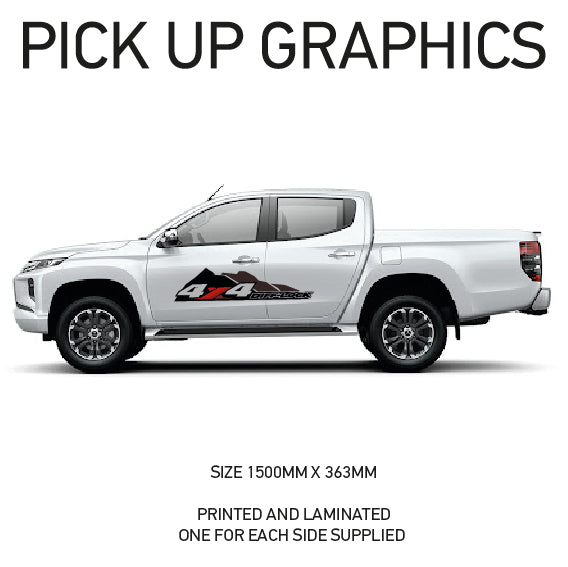 PG03 Pick up 4x4 Graphics stickers Laminated fits all pickups FORD VW L200