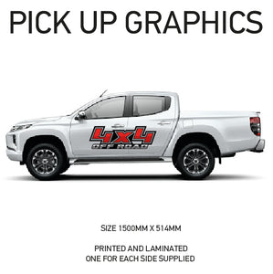 PG05 Pick up 4x4 Graphics stickers Laminated fits all pickups FORD VW L200