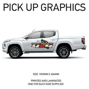 PG07 Pick up 4x4 Graphics stickers Laminated fits all pickups FORD VW L200