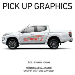 PG10 Pick up 4x4 Graphics stickers Laminated fits all pickups FORD VW L200