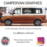 SCG01 Adventure Awaits Graphics stickers fits all Motorhome and Campervans