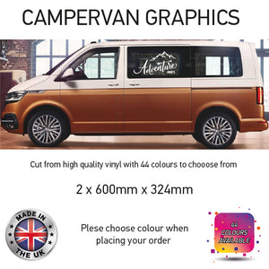 SCG03 Arrow Adventure Awaits Graphics stickers fits all Motorhome And Campervans