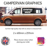 SCG12 Arrow Adventure Awaits Graphics Stickers Fits All Motorhome And Campervans